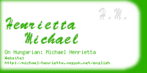 henrietta michael business card